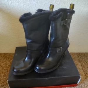 Fur lined Doc. Martins.